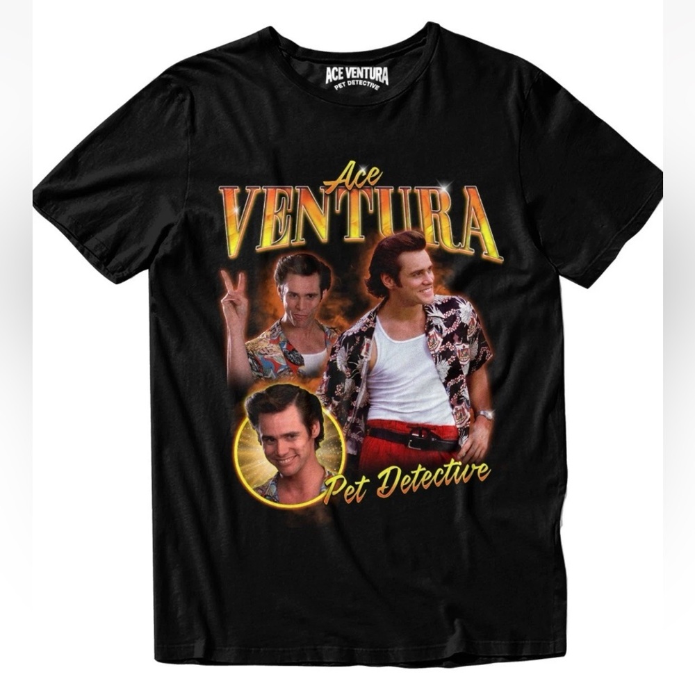 NWT Ace Ventura 90s Graphic T-Shirt Vintage Movies Jim Carrey